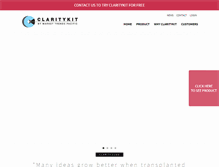 Tablet Screenshot of claritykit.com